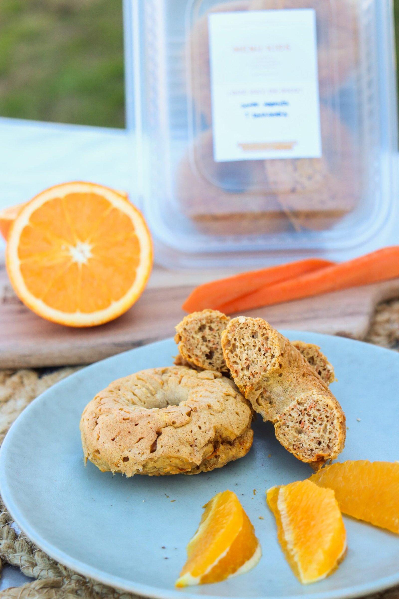 Donas de naranja y zanahoria