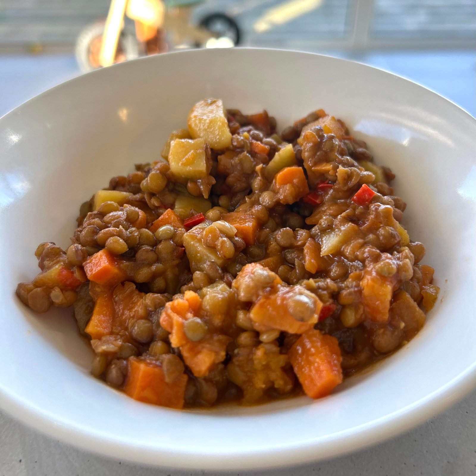 Cazuela de lentejas y vegetales